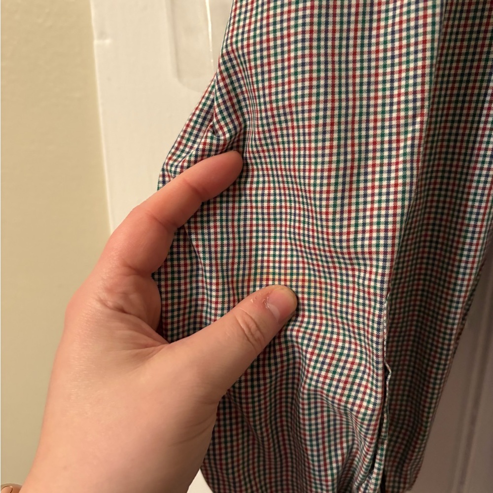 Peter Millar Multicolor Micro Check Button Down S… - image 5